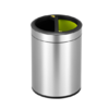 Balde Reciclage Inox Satinado 2x5L Round Open